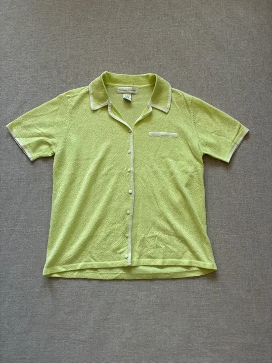 Casual Corner 90s vintage mint yellow top. - Picture 2 of 10